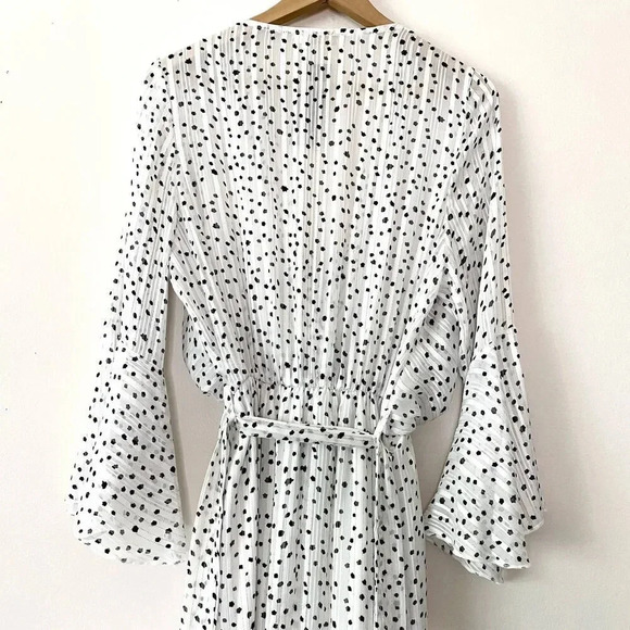 NWT Nasty Gal Retro & Icone Dot Your Number Spotty Maxi Dress White Womens Med - Picture 7 of 8